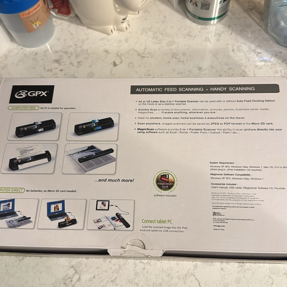 GPX Portable Docking Scanner - Picture 3 of 5